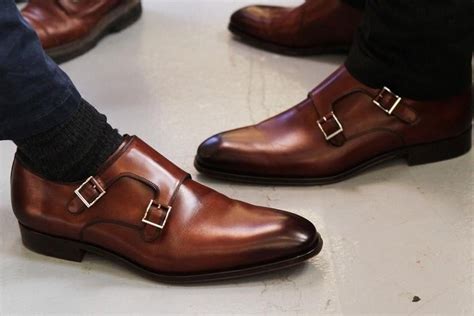 Handmade Men’s Brown Color Leather Shoes, Double Monk Strap Dress ...