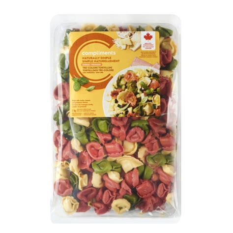 Naturally Simple Cheese Filled Tortellini Tre- Colore Pasta 1 kg | Compliments.ca