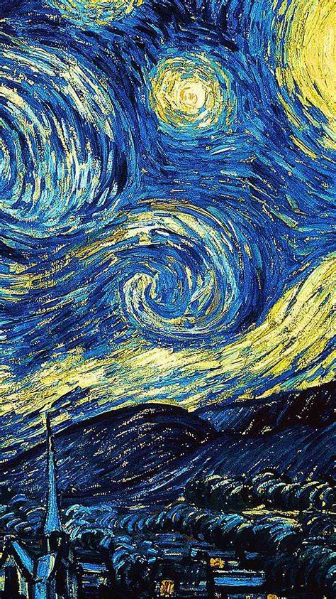 starry night, van gogh (1889) lockscreen | Van gogh wallpaper, Starry night art, Starry night ...