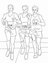 Running Coloring Pages Jogging Marathon Drawing Color Printable Kids  sketch template