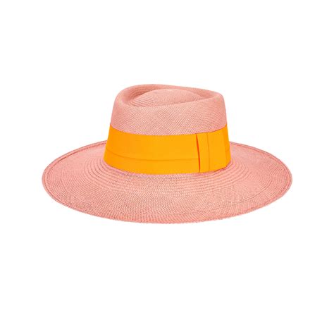 Mandarin - Panama Straw Boater Hat | Artesano | Hats, Orange band ...