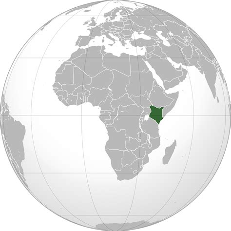 Location of the Kenya in the World Map