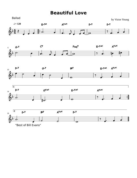 Beautiful Love Sheet music for Piano (Solo) | Musescore.com