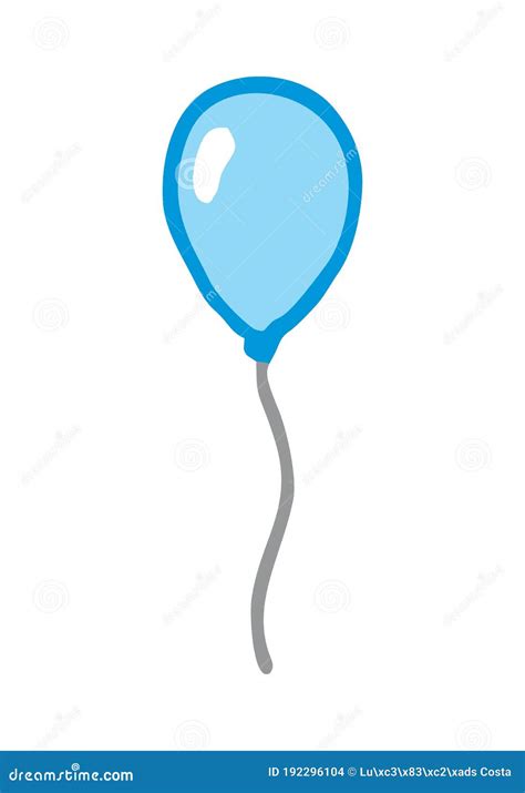 A blue balloon stock illustration. Illustration of holiday - 192296104