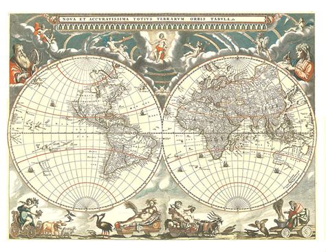 Antique World Map - Old Cartographic Map - Antique Maps #2 Digital Art ...