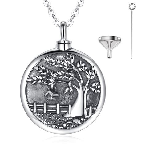 Merryshine Cremation Jewelry Family Tree Pattern 925 Sterling Silver ...