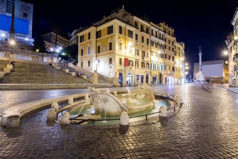 Spanish Steps at Night. Rome - Italy Editorial Photography - Image of ...