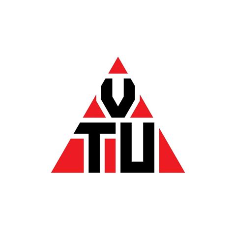 VTU triangle letter logo design with triangle shape. VTU triangle logo ...