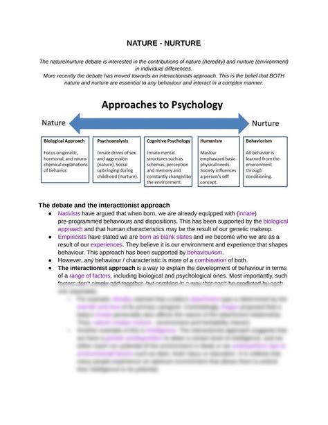 Issues and debates full notes and evaluation - the nature/nurture ...