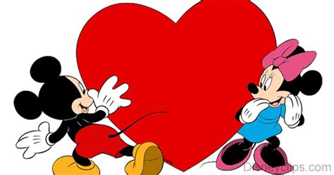 Valentine's Day themed images of Disney's Mickey and Minnie Mouse ...