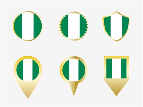 Vector flag set of Nigeria. 22822510 Vector Art at Vecteezy