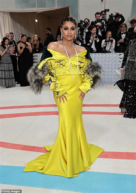 Met Gala 2023: Ariana De Bose wows in striking yellow gown with furry ...