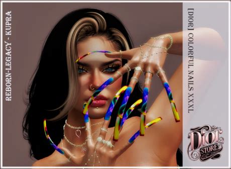 Second Life Marketplace - [Dior] Colorful Nails xxxl