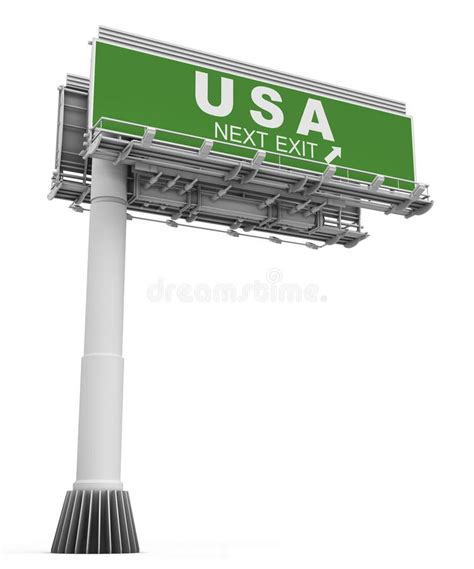 Freeway Exit Sign USA stock illustration. Illustration of american ...