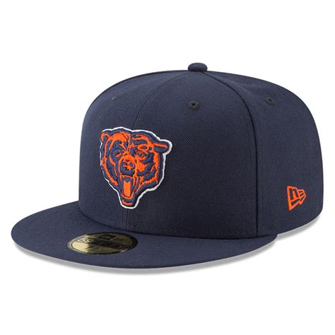 New Era Chicago Bears Navy Head Logo Omaha 59FIFTY Fitted Hat