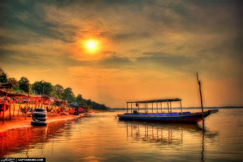 Cambodian Long Boat at West Baray Lake Siem Reap