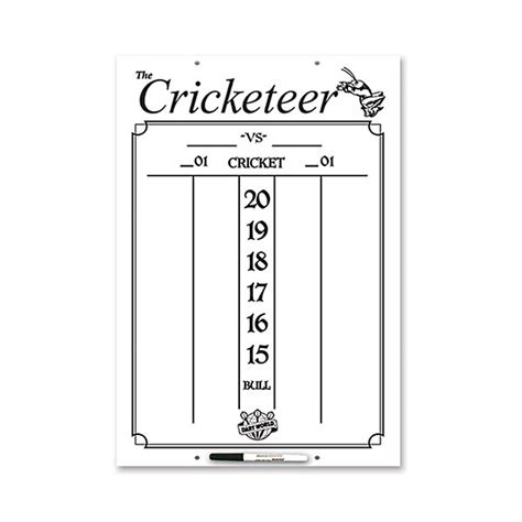 Cricket Darts Scoreboard | Dry Erase Cricket Scoreboard