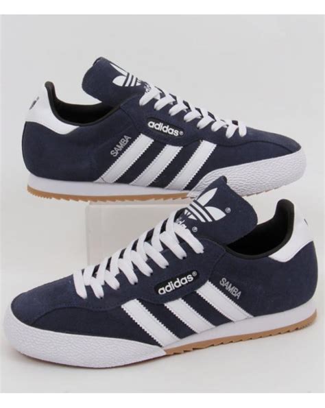 Adidas Samba Super Suede Trainers Navy/white - Adidas samba super suede, blue