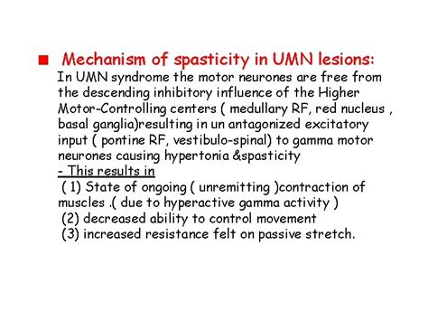 Why Spasticity In Upper Motor Neuron Lesions | Webmotor.org