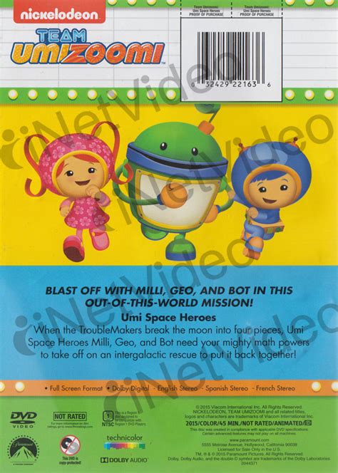 Team Umizoomi: Umi Space Heroes on DVD Movie