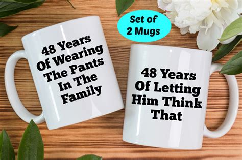 48th anniversary gifts 48th anniversary mugs 48th wedding | Etsy