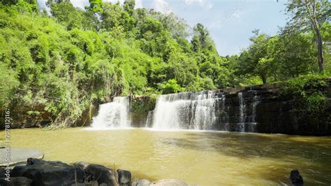 Sridit Waterfall. It is a large rock and very beautiful stone waterfall at Khao Kho District ...