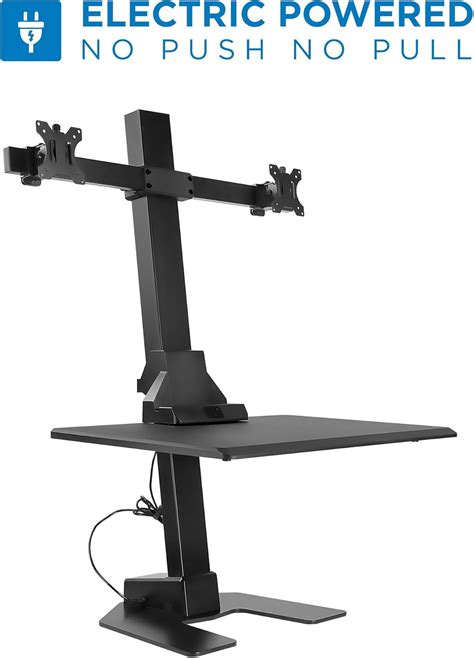 Mount-It! Electric Standing Desk Converter, Motorized Sit Stand Desk ...