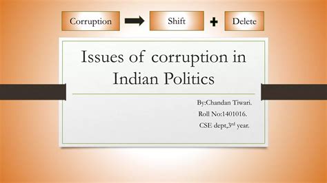 POLITICAL CORRUPTION IN INDIA | PPT