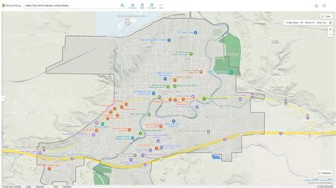 Valley City North Dakota Map