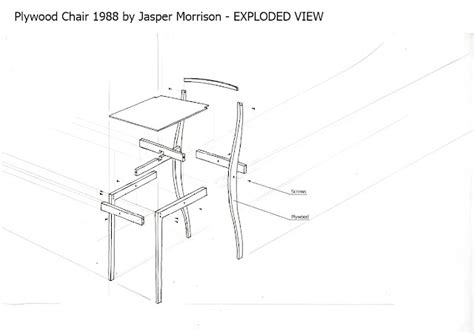 Nathan Woods Furniture Design: Research Comparisons and Exploded View Drawing