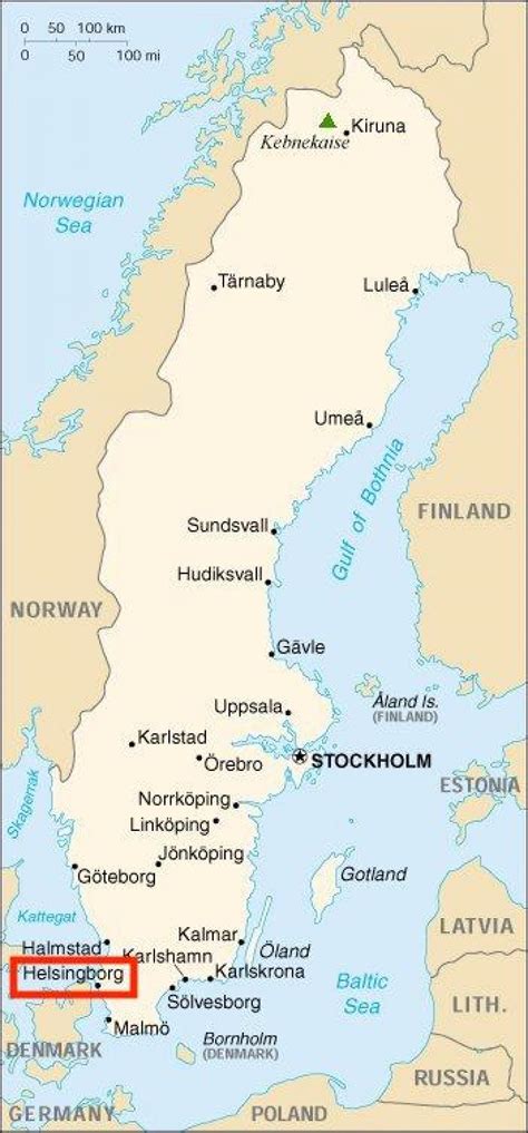 Helsingborg Sweden map - Map of Helsingborg Sweden (Northern Europe - Europe)