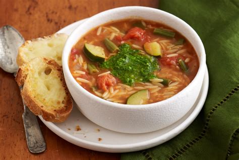 Italian Vegetable Soup with Cheese Bread - Jamie Geller