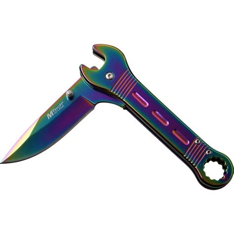 Rainbow Blade Mechanic Wrench Handle Assisted Opening Knife