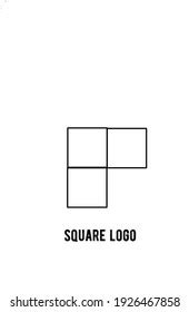 Three Squares Logo Vector On White Stock Vector (Royalty Free) 1926467858 | Shutterstock