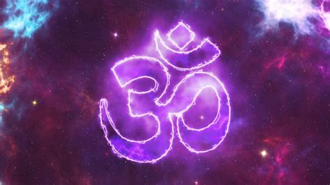 Om The Hindu Holy Symbol , Icon, Mantra and Sound of Creation in Hinduism Motion Background ...