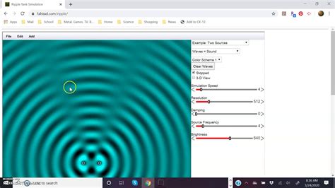 Ripple Tank Simulation Screencast - YouTube