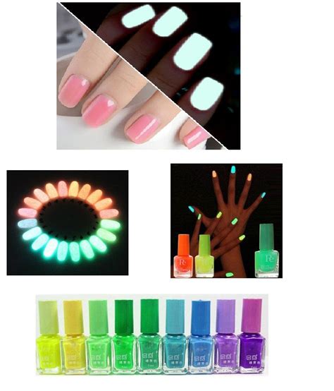 Sangitap Bk Fluorescent Nail Polish Glow In The Dark(glows In Dark- Set ...