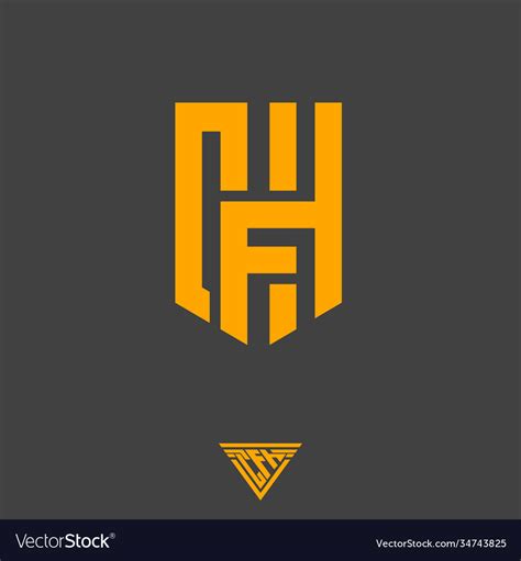 Cfh monogram symbol Royalty Free Vector Image - VectorStock