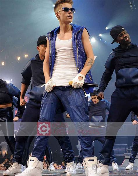 Buy Justin Bieber Blue Costume | Leather Vest And Pant