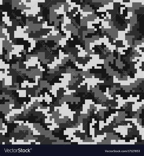 Camouflage pattern digital seamless Royalty Free Vector