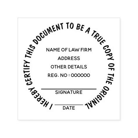 Certified true copy of original | round self-inking stamp | Zazzle ...