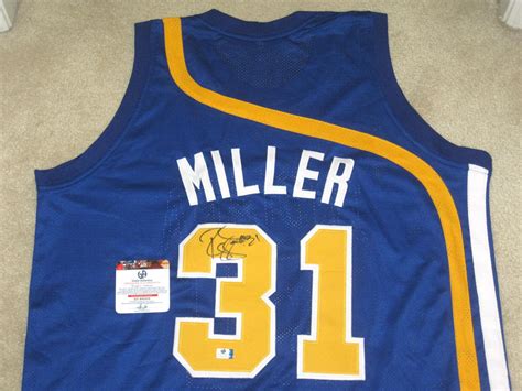 REGGIE MILLER Signed Indiana Jersey Global Authentics COA GA Gai Auto ...