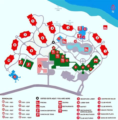 Map Layout Memories Flamenco Beach Resort | Resort plan, Beautiful ...