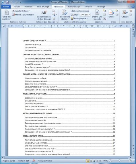 comment faire un sommaire sur word - Le comment faire