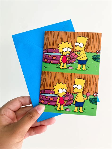 Ice-cream Siblings Bart and Lisa the Simpsons Funny Love - Etsy