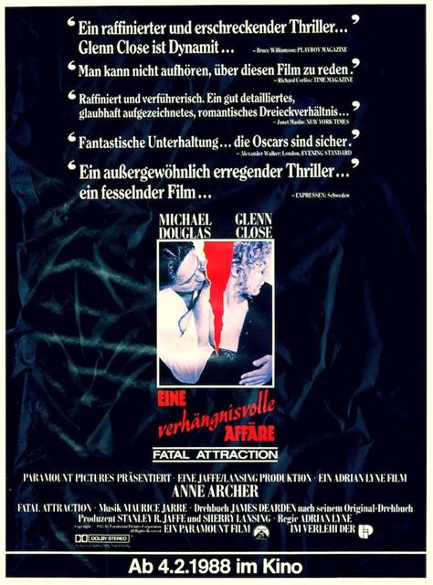 Fatal Attraction (1987) - Poster DE - 2230*2230px