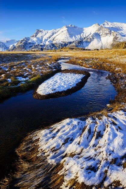 Premium Photo | Winter landscape in iceland