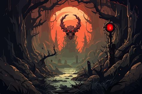 Premium AI Image | Vector illustration of classic Diablo game