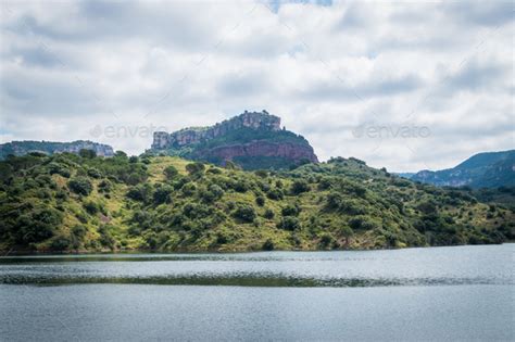 Travel in Spain. Views of Siurana Lake with a very high flow. Stock Photo by armacuatro