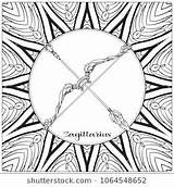 Sagittarius Zodiac Sign Coloring Page sketch template